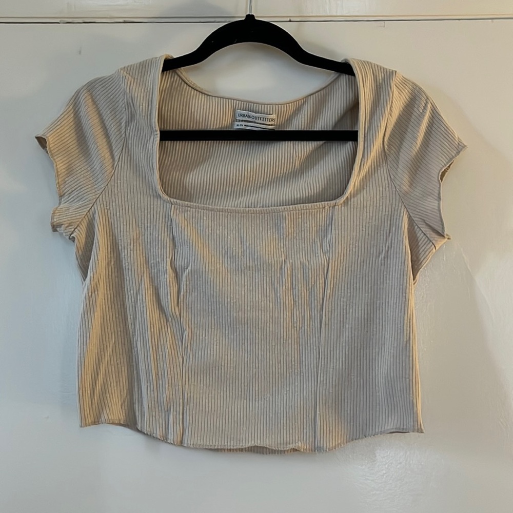 Urban outfitters ribbed square neck tee